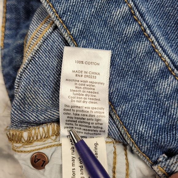 Pacsun Distressed Denim Skirt size 24 - Picture 3 of 4